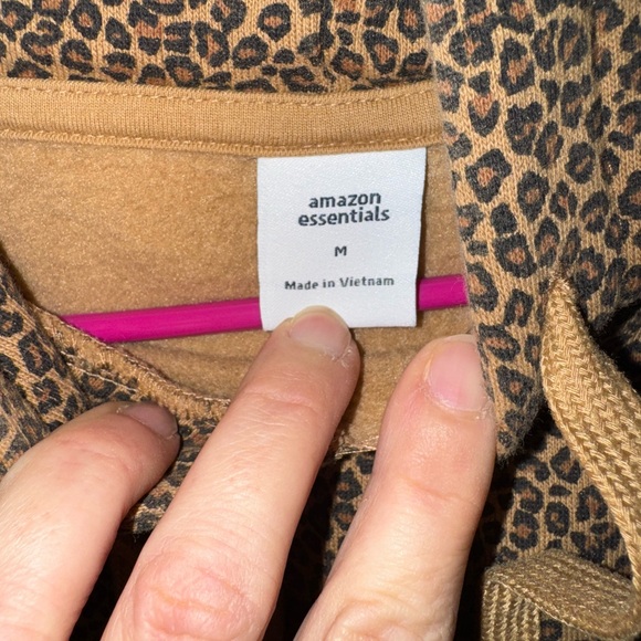 Essentials Leopard Print Hoodie with Brown Accents medium - Picture 2 of 3